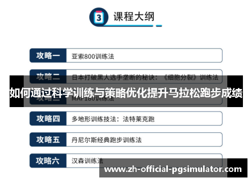如何通过科学训练与策略优化提升马拉松跑步成绩