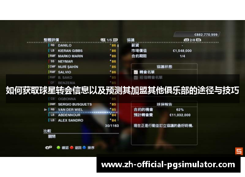 如何获取球星转会信息以及预测其加盟其他俱乐部的途径与技巧
