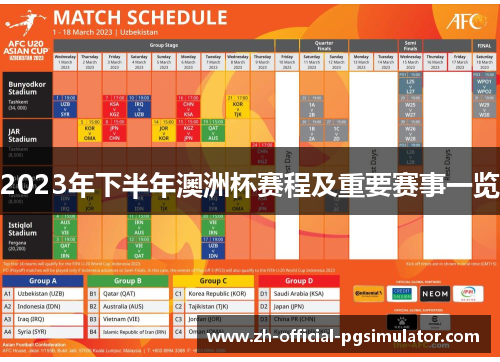 2023年下半年澳洲杯赛程及重要赛事一览
